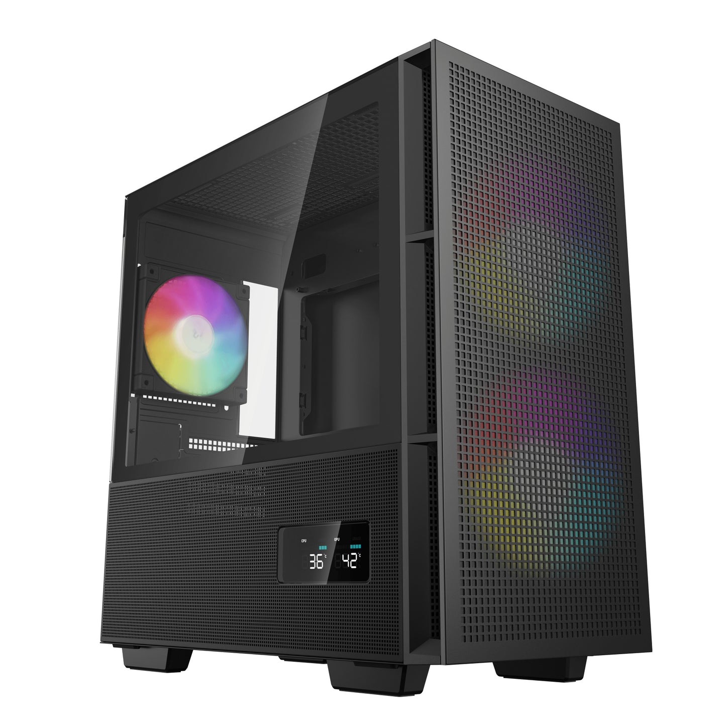 DeepCool CH360 DIGITAL Micro Tower Black PC Case