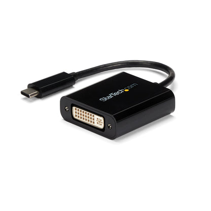 StarTech.com USB C to DVI Adapter - Black - 1920x1200 - USB Type C Video Converter Hub