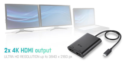 i-tec USB-C 3.1 Dual 4K HDMI Video Adapter Hub