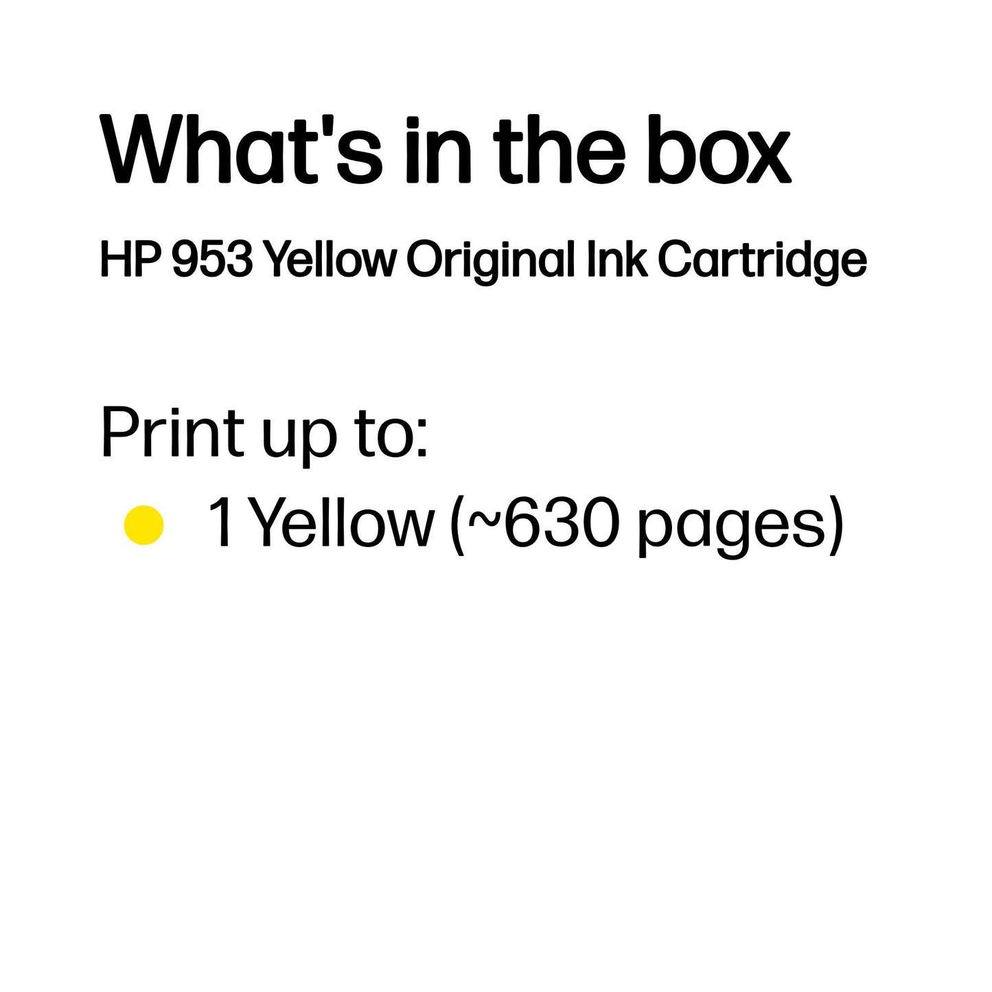 HP F6U14AE/953 Yellow Ink Cartridge (630 pages)