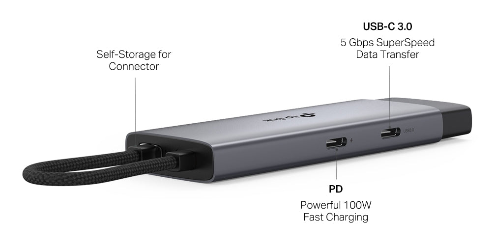 TP-LINK UH5020C interface hub USB Type-C 5000 Mbit/s Grey