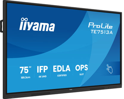 iiyama TE7513A-B2AG Signage Display Interactive flat panel 4K UHD IPS Touch Monitor