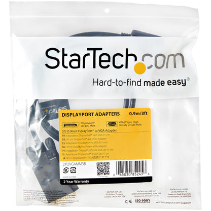 StarTech.com 3ft (91cm) DisplayPort to VGA Cable - Active DisplayPort to VGA Adapter