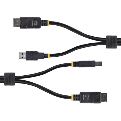 StarTech.com 6ft (1.8m) DisplayPort and USB 5Gbps KVM Cable, 4K 60Hz, Universally