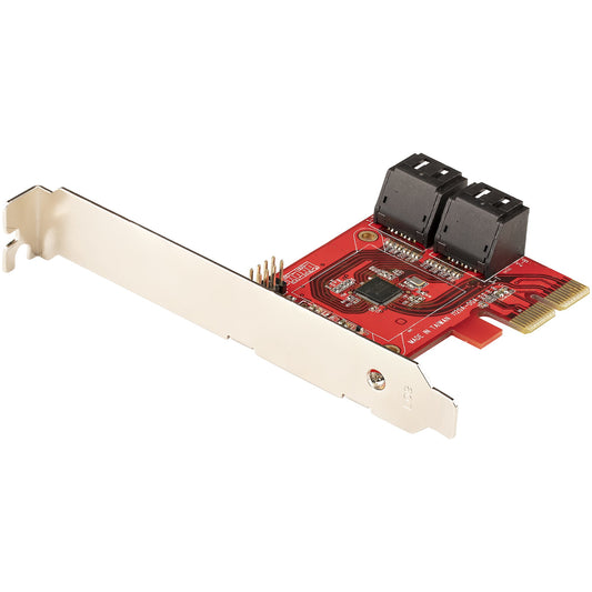 StarTech.com SATA PCIe Card - 4 Port PCIe SATA Expansion Card - 6Gbps - Low/Full Hub