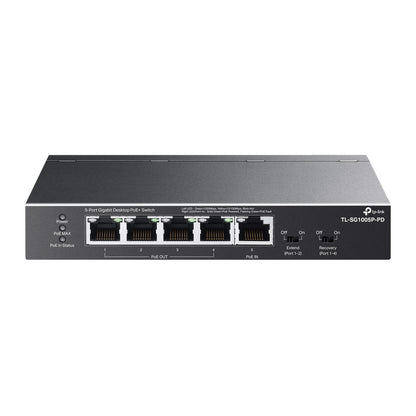 TP-LINK TL-SG1005P-PD network switch Gigabit Ethernet (10/100/1000) Power over Ethernet (PoE) Black