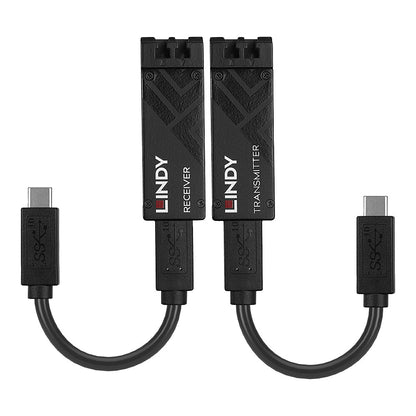 Lindy 100m Fibre Optic USB 3.2 Type C Extender Hub
