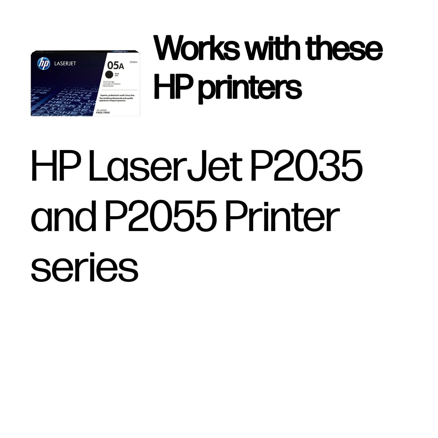 HP CE505A/05A Black Toner Cartridge (2.3K pages)