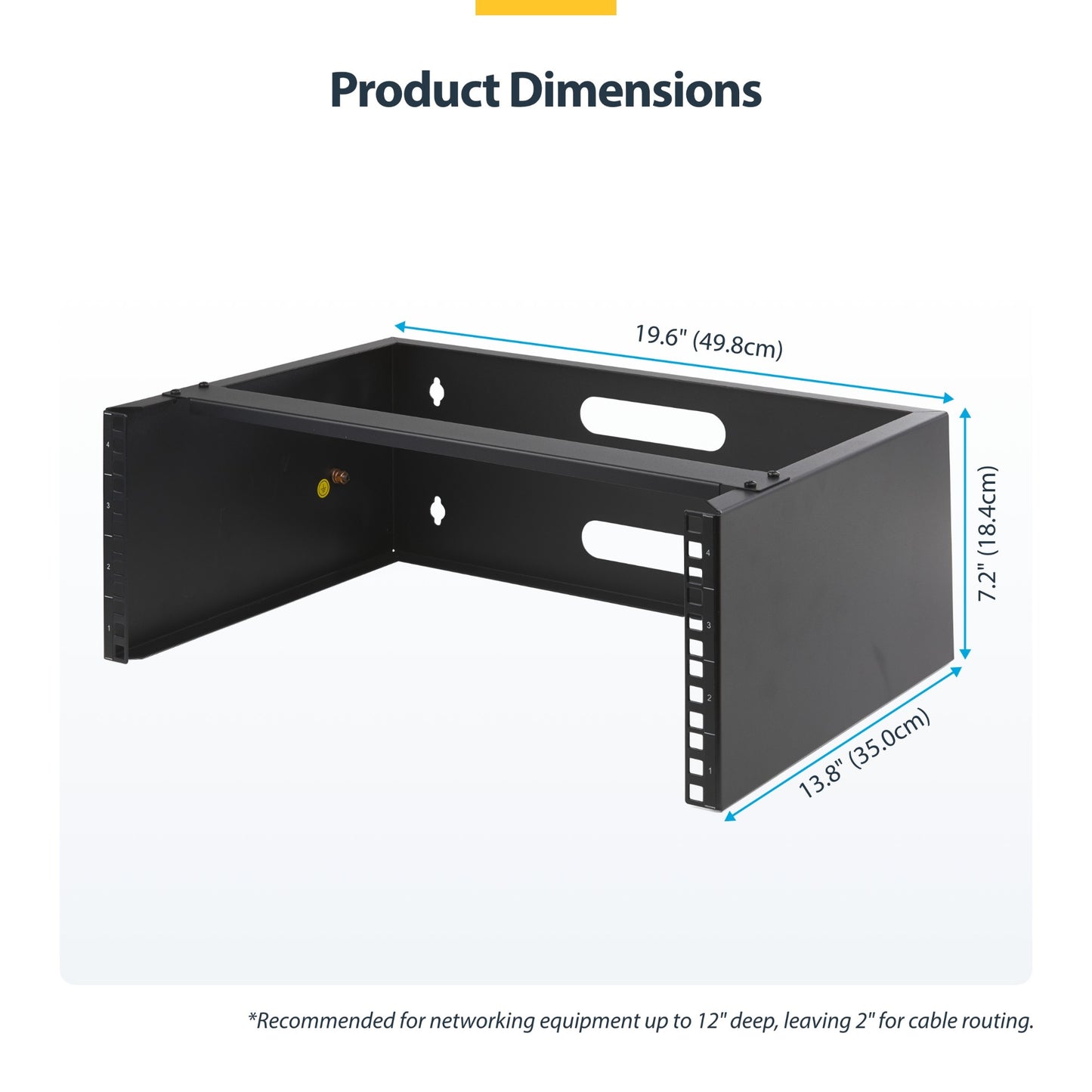 StarTech.com 4U Wall Mount Network Rack - 14 Inch Deep (Low Profile) - 19" Patch