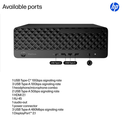 HP ProDesk 4 Core Ultra 5 235 16GB 512GB SSD SFF Desktop PC (Black)