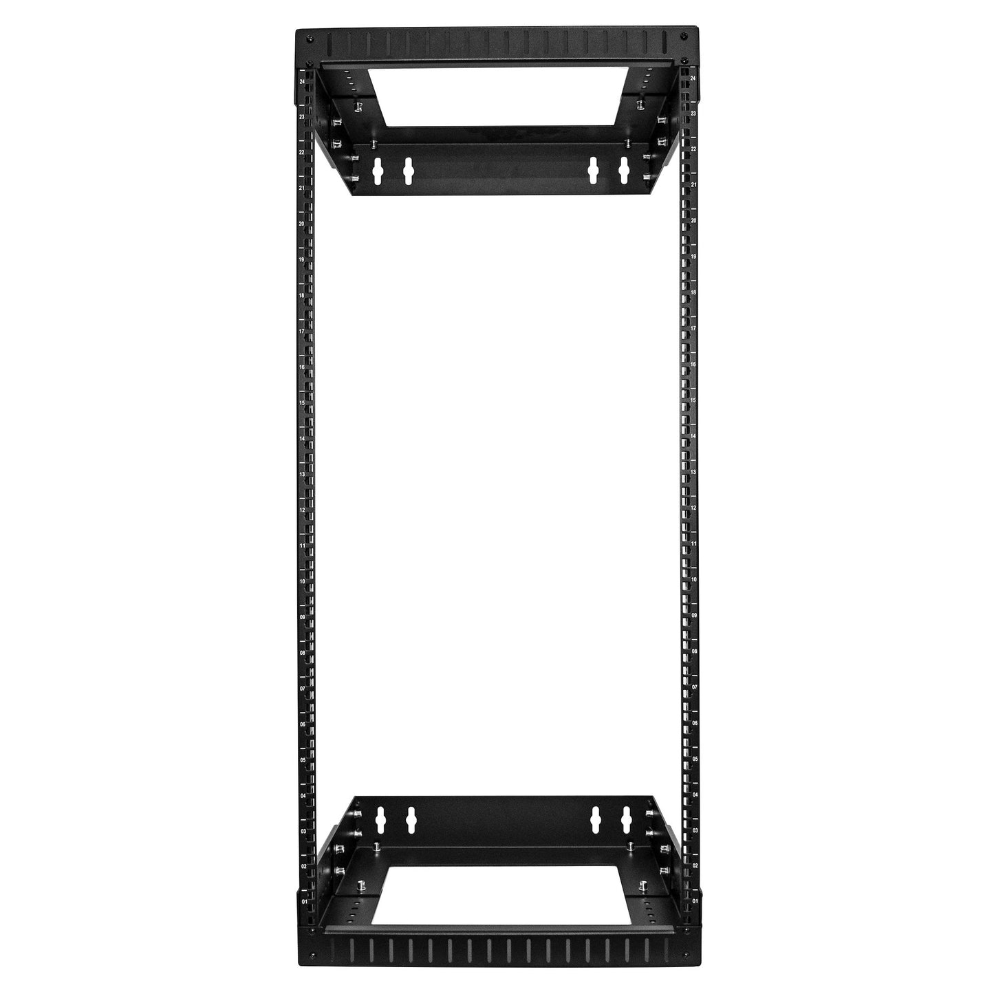 StarTech.com 2-Post 24U Heavy-Duty Wall Mount Network Rack, 19" Open Frame Server