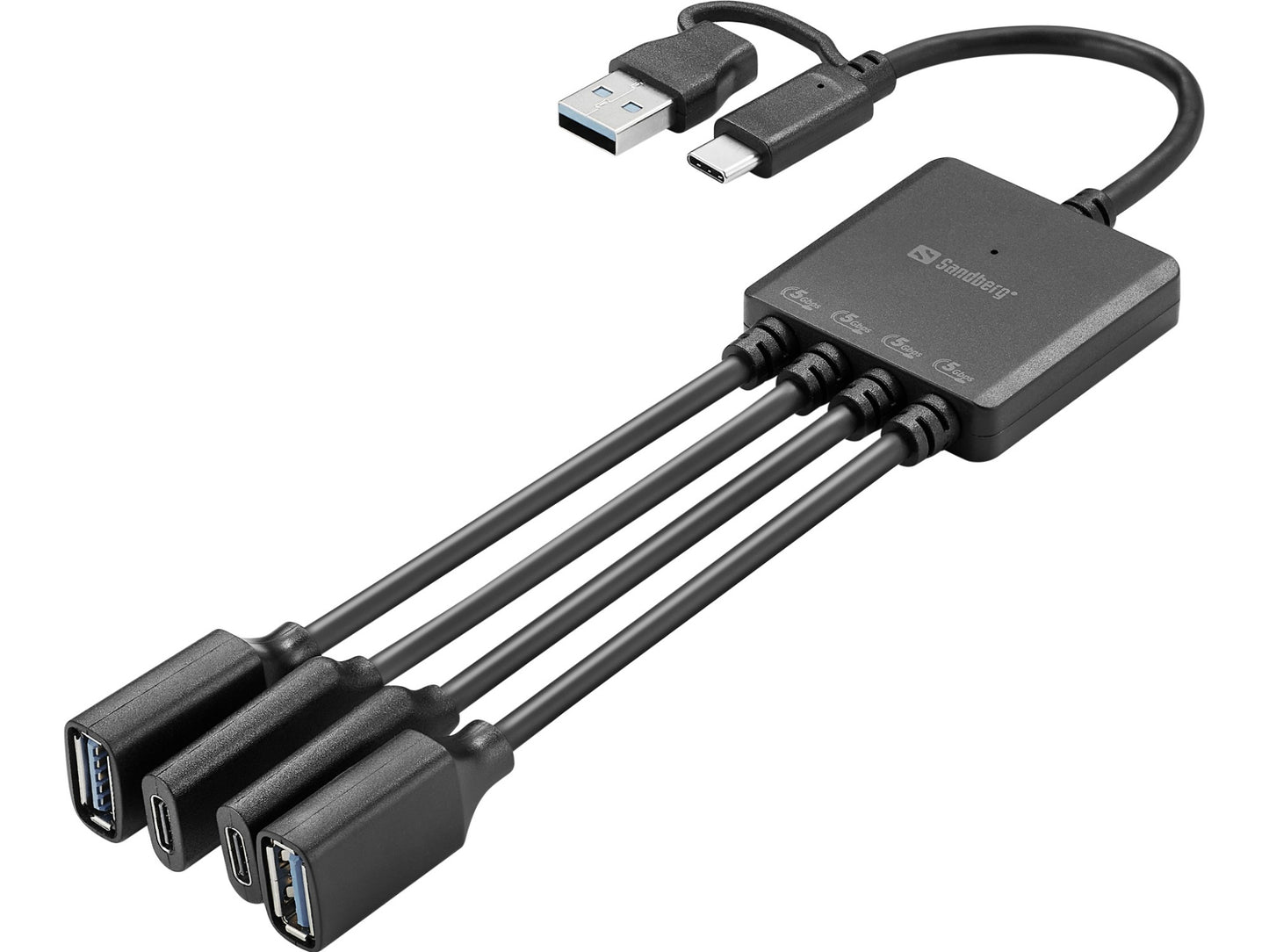 Sandberg USB-C/A to 2A+2C Splitter Hub