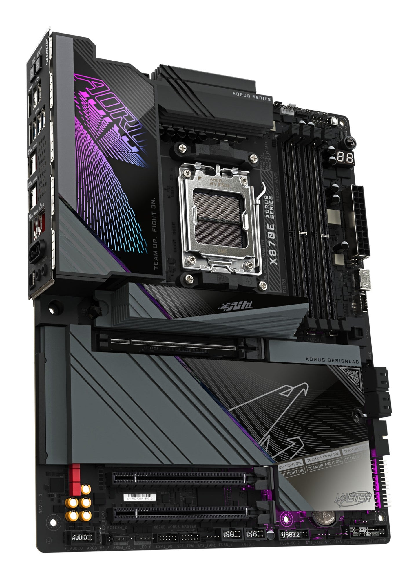 Gigabyte X870E AORUS MASTER Motherboard - Supports AMD Ryzen 9000 CPUs, 16+2+2