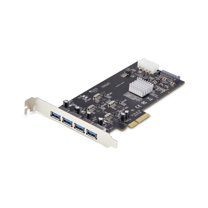StarTech.com 4-Port USB PCIe Card, USB 3.2 5Gbps, PCI Express Expansion Card with 4x Hub