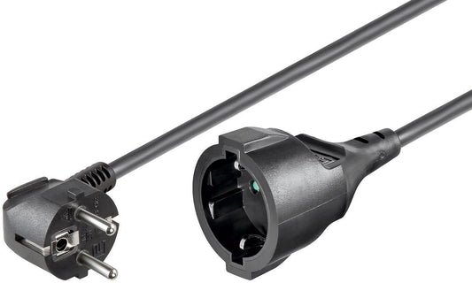 Microconnect PE140500 power cable Black 5 m Power plug type E+F Schuko