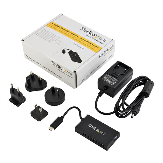 StarTech.com 4 Port USB C Hub - USB Type-C Hub w/ 4x USB-A Ports (USB 3.0/3.1 Gen 1