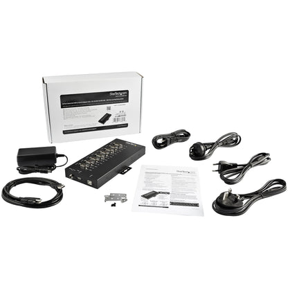 StarTech.com 8 Port Serial Hub USB to RS232/RS485/RS422 Adapter - Industrial USB 2.0