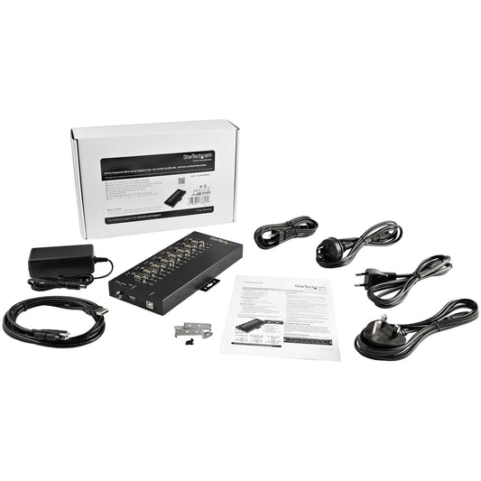 StarTech.com 8 Port Serial Hub USB to RS232/RS485/RS422 Adapter - Industrial USB 2.0