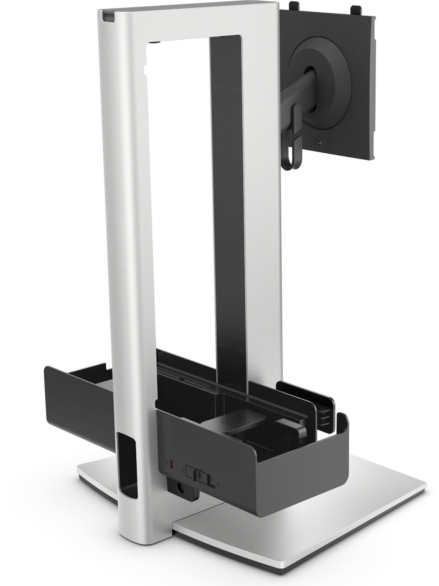 DELL Pro Slim OSS25 68.6 cm (27") Desk Black, Silver Mount