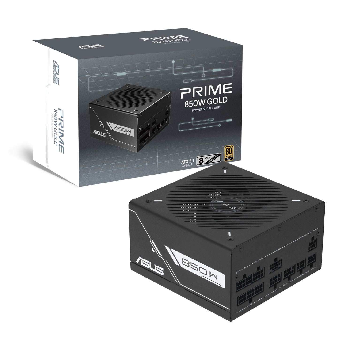 ASUS Prime -850G power supply unit 850 W 20+4 pin ATX ATX Black