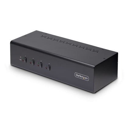 StarTech.com 4-Port Dual-Monitor DisplayPort KVM Switch, 4K 60Hz, 2x USB 5Gbps Hub
