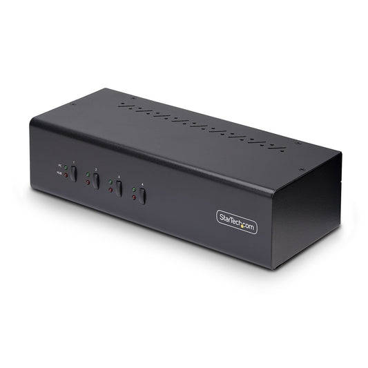 StarTech.com 4-Port Dual-Monitor DisplayPort KVM Switch, 4K 60Hz, 2x USB 5Gbps Hub