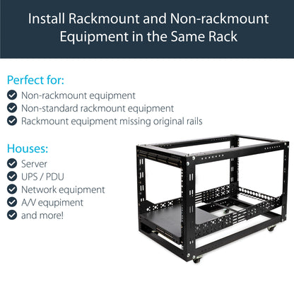 StarTech.com 3U Universal Server Rack Rails - Fixed Mounting Rails - 19" Adjustable