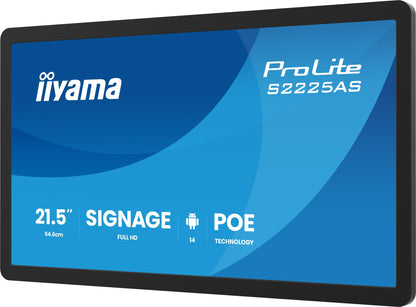iiyama ProLite S2225AS-B1P Digital signage flat panel 21.5" Full HD IPS Monitor