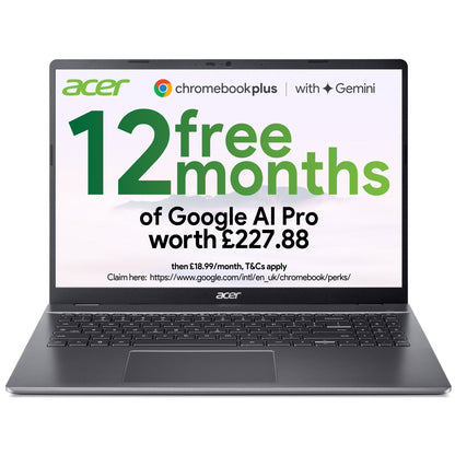 Acer Chromebook Plus 516 CB516‑1H – 16" Core 5 120U 8GB 128GB eUFS SSD Laptop