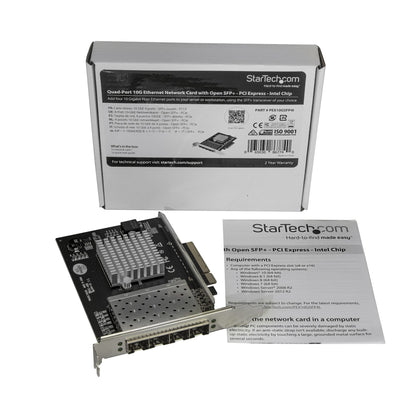 StarTech.com Quad Port 10G SFP+ Network Card - Intel XL710 Open SFP+ Converged Network Adapter