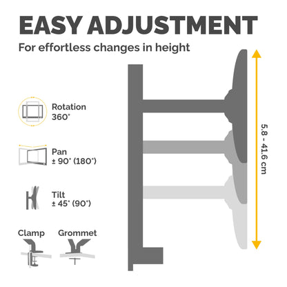 Fellowes Reflex Dual Monitor Arm - Dual Monitor Mount for 8KG 27 Inch Screens
