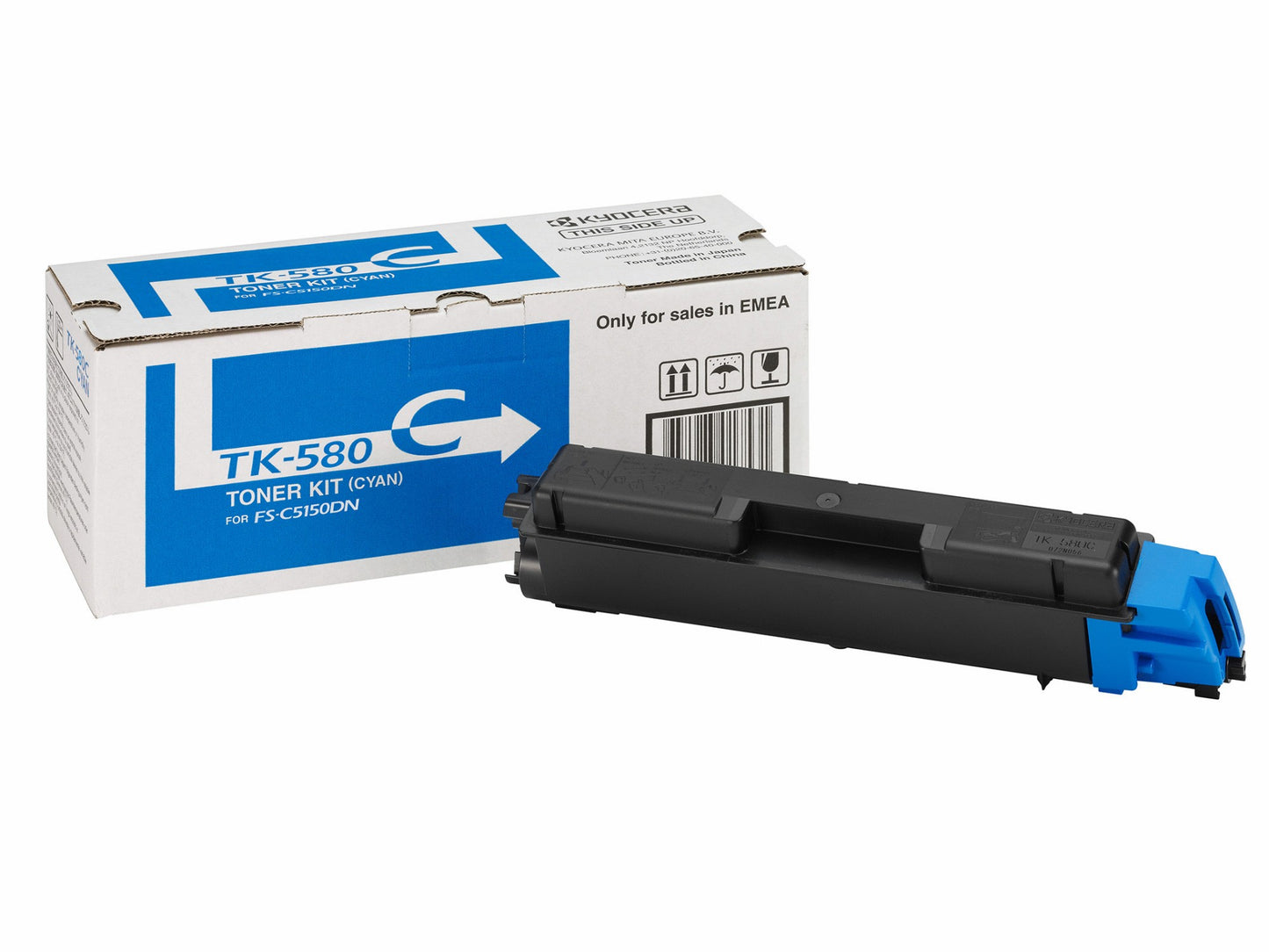 KYOCERA 1T02KTCNL0/TK-580C Cyan Toner Cartridge (2.8K pages, Kyocera FS-C 5150)