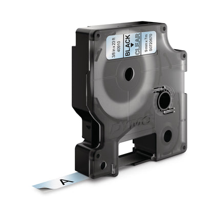 DYMO 40910/S0720670 DirectLabel-etikettes black on Transparent 9mm x 7m for Dymo D1 Labels