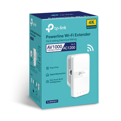 TP-LINK TL-WPA7617 PowerLine network adapter 1200 Mbit/s Ethernet LAN Wi-Fi White 1