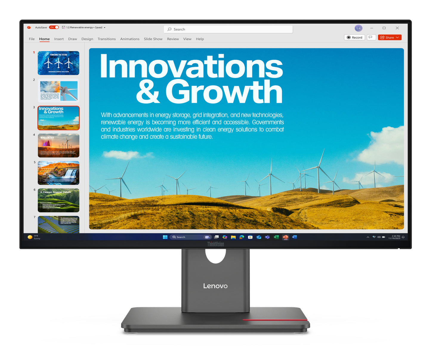 Lenovo ThinkVision P24QD-40 23.8" QHD IPS 120Hz Monitor