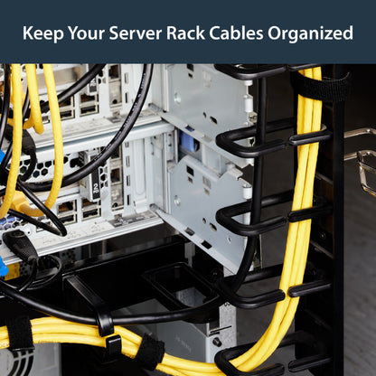 StarTech.com Vertical Cable Organizer with D-Ring Hooks - 20U - 2.8ft. Rack