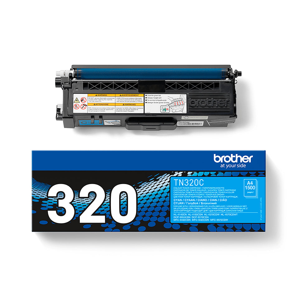 Brother TN-320C Cyan Toner Cartridge (1.5K pages)