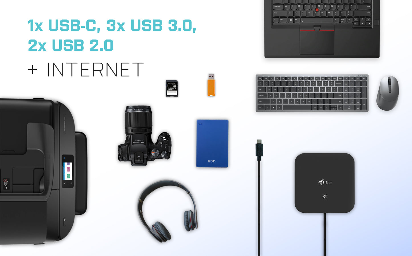 i-tec Display Power Delivery USB-C Docking Station 100W