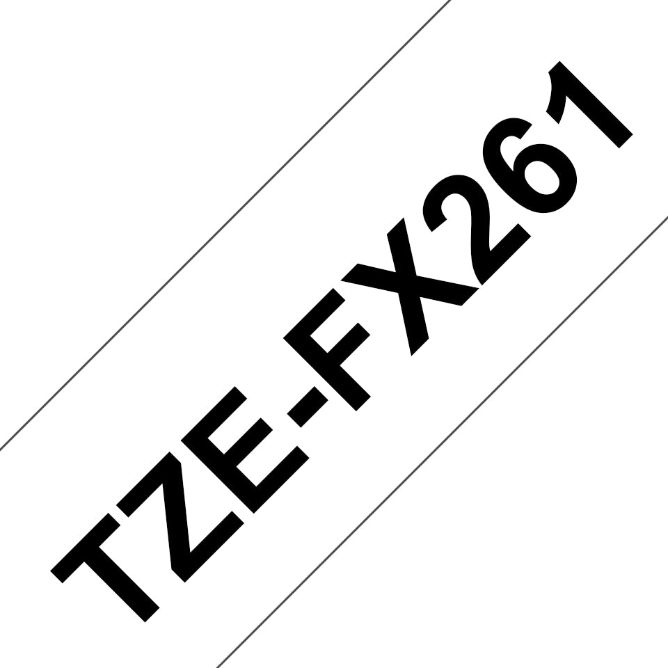 Brother TZE-FX261 DirectLabel black on white Laminat 36mm x 8m for Brother P-Touch Labels