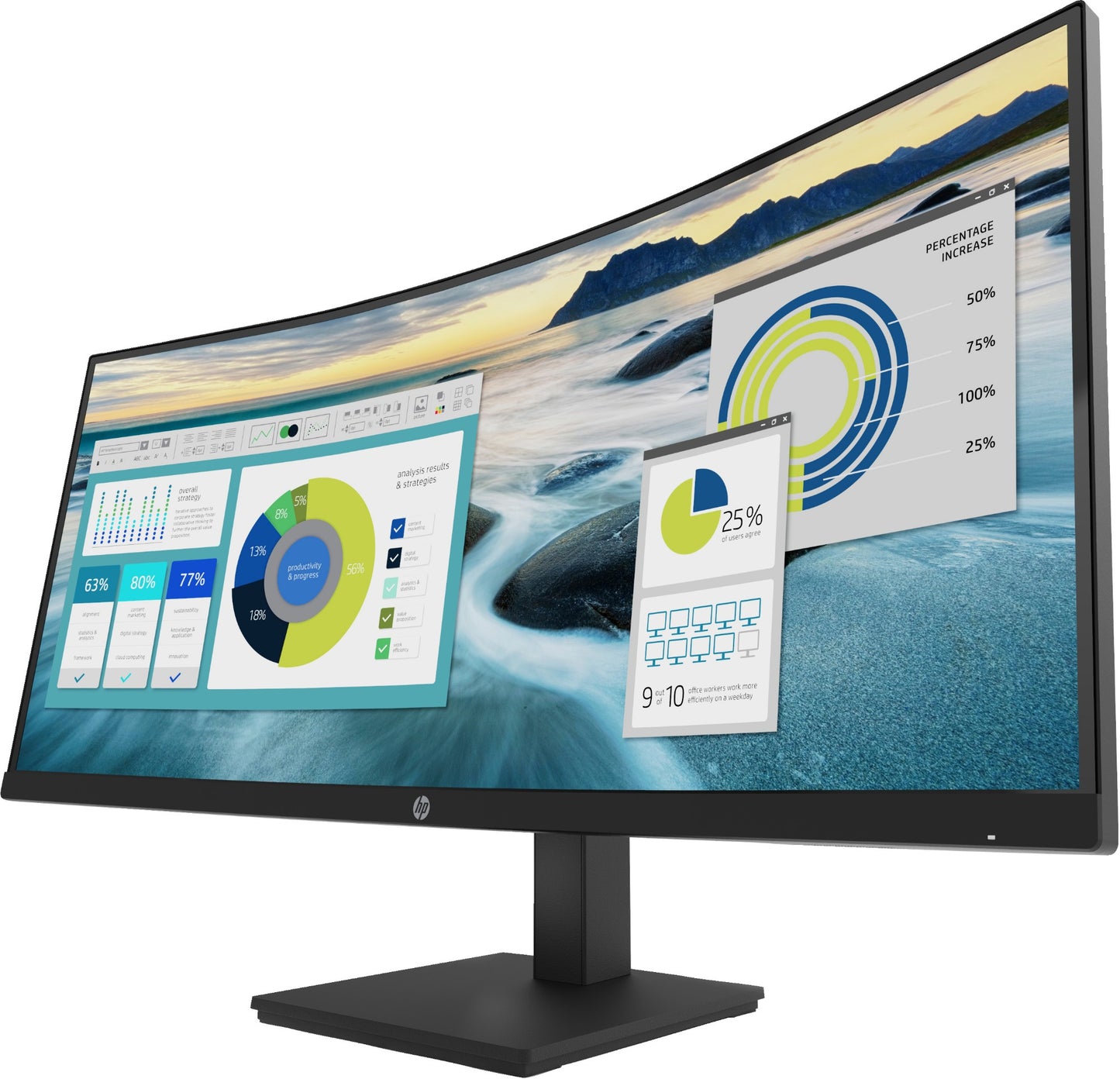 HP P34hc G4 34" UWQHD VA Curved Monitor