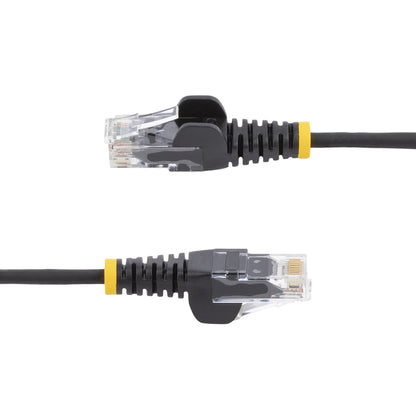 StarTech.com 15m Black Slim CAT6 Ethernet Cable, Snagless, 100W PoE, UTP, LSZH