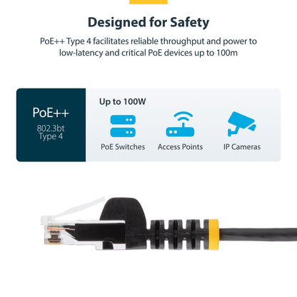 StarTech.com 15m Orange Slim CAT6 Ethernet Cable, Snagless, 100W PoE, UTP, LSZH