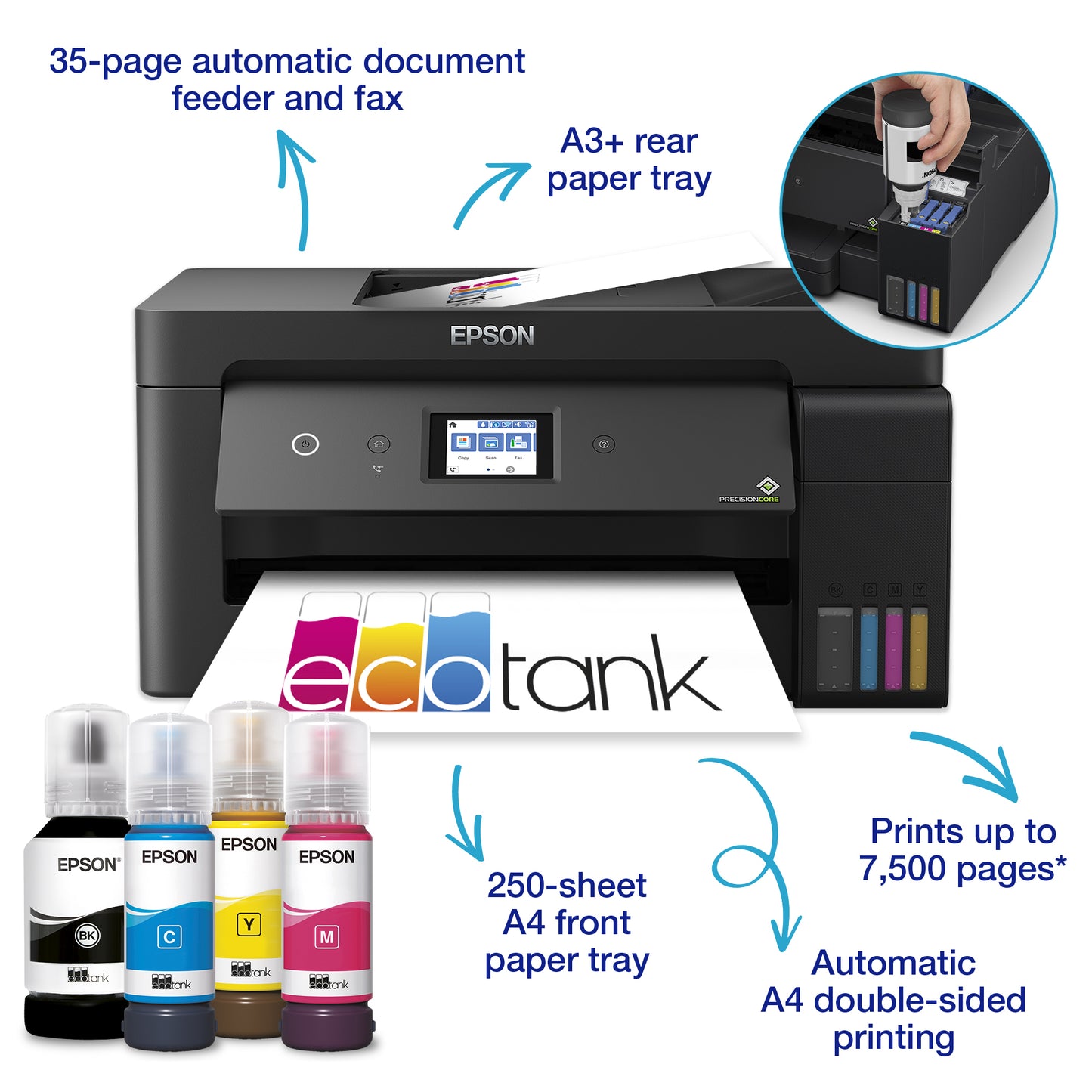 Epson EcoTank ET-15000 Inkjet A3 4800 x 1200 DPI 17 ppm Wi-Fi Printer