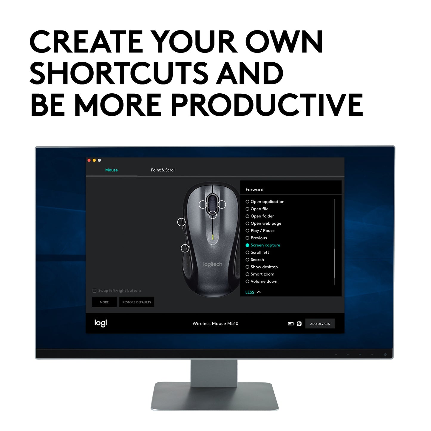 Logitech M510 Right-hand Wireless Mouse