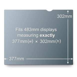 3M Black Privacy Filter for Desktops PF19.0 Privacy Screen