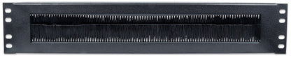 Intellinet 19" Cable Entry Panel, 2U, with Brush Insert, Black Rack