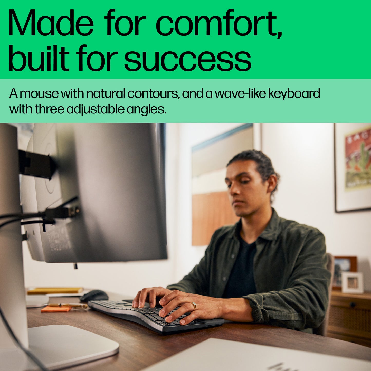 HP 680 Comfort Dual-Mode Wireless Keyboard & Mouse Combo ()