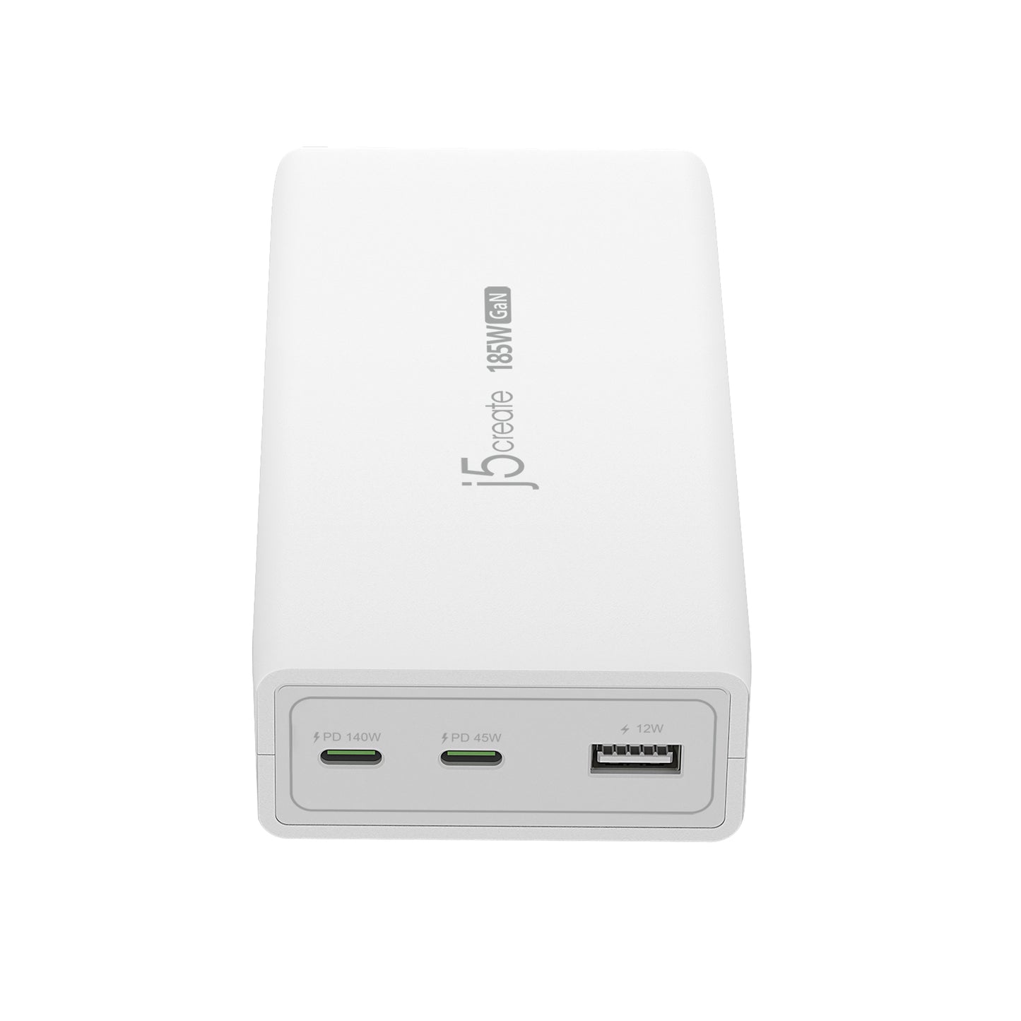 j5create JUP37185W 185W GaN PD 3.1 USB-C® 3-Port Charger-EU, Black