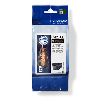 Brother LC-427XLBK Black Ink Cartridge (6K pages, Brother MFC-J 5955)