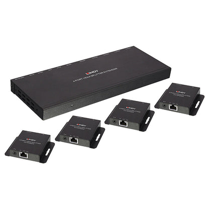 Lindy 70m Cat.6 4 Port HDMI 4K30 and IR Splitter Extender with Loop Out KVM Switch